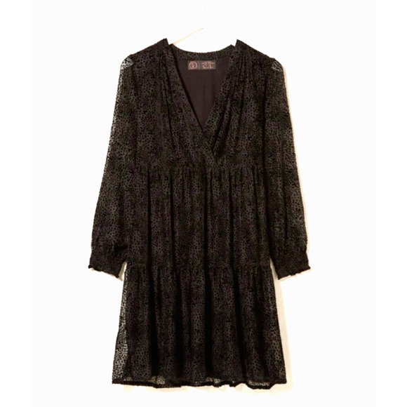 COPPER & BLACK by FAT FACE Burn Out Black LEXI DEVORE Party Dress Sz 8 NWT - Picture 3 of 14